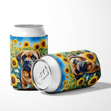 Load image into Gallery viewer, Mastiff in Sunflowers Can or Bottle Hugger