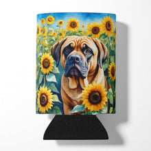 Load image into Gallery viewer, Mastiff in Sunflowers Can or Bottle Hugger