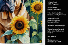 Load image into Gallery viewer, Mastiff in Sunflowers Kitchen Towel