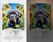 Load image into Gallery viewer, Neapolitan Mastiff in Sunflowers Ceramic Night Light