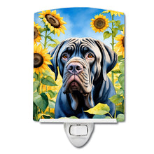 Load image into Gallery viewer, Neapolitan Mastiff in Sunflowers Ceramic Night Light