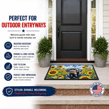 Load image into Gallery viewer, Neapolitan Mastiff in Sunflowers Doormat Front Door Mat Indoor Outdoor Rugs for Entryway, Non Slip Washable Low Pile, 24H X 36W