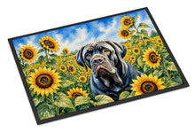 Load image into Gallery viewer, Neapolitan Mastiff in Sunflowers Doormat Front Door Mat Indoor Outdoor Rugs for Entryway, Non Slip Washable Low Pile, 18H X 27W