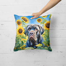 Load image into Gallery viewer, Neapolitan Mastiff in Sunflowers Throw Pillow