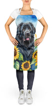 Load image into Gallery viewer, Newfoundland in Sunflowers Apron – Artist-Designed Kitchen, BBQ &amp; Craft Apron