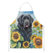 Load image into Gallery viewer, Newfoundland in Sunflowers Apron – Artist-Designed Kitchen, BBQ &amp; Craft Apron