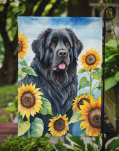 Load image into Gallery viewer, Newfoundland in Sunflowers Garden Flag – Bright Dog-Themed Yard Decor