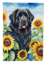 Load image into Gallery viewer, Newfoundland in Sunflowers Garden Flag – Bright Dog-Themed Yard Decor