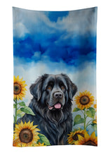 Load image into Gallery viewer, Newfoundland in Sunflowers Kitchen Towel