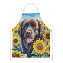Load image into Gallery viewer, Newfoundland in Sunflowers Apron – Artist-Designed Kitchen, BBQ &amp; Craft Apron