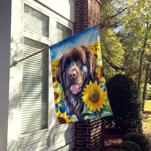 Load image into Gallery viewer, Newfoundland in Sunflowers House Flag