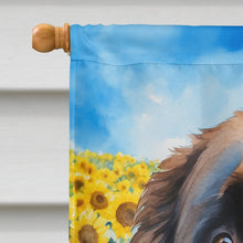 Load image into Gallery viewer, Newfoundland in Sunflowers House Flag