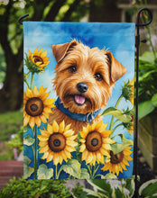 Load image into Gallery viewer, Norfolk Terrier in Sunflowers Garden Flag – Bright Dog-Themed Yard Decor