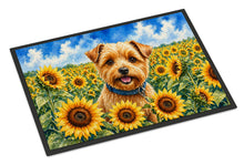 Load image into Gallery viewer, Norfolk Terrier in Sunflowers Doormat Front Door Mat Indoor Outdoor Rugs for Entryway, Non Slip Washable Low Pile, 24H X 36W