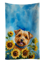 Load image into Gallery viewer, Norfolk Terrier in Sunflowers Kitchen Towel