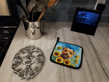 Load image into Gallery viewer, Norfolk Terrier in Sunflowers Pot Holders - Set of 2 Decorative Kitchen Helpers | Made in the USA