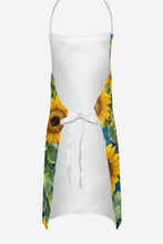 Load image into Gallery viewer, Norwegian Elkhound in Sunflowers Apron – Artist-Designed Kitchen, BBQ &amp; Craft Apron