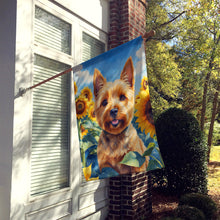Load image into Gallery viewer, Norwich Terrier in Sunflowers House Flag