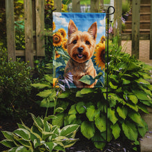 Load image into Gallery viewer, Norwich Terrier in Sunflowers Garden Flag – Bright Dog-Themed Yard Decor