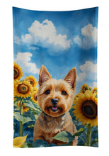 Load image into Gallery viewer, Norwich Terrier in Sunflowers Kitchen Towel