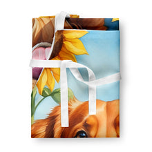 Load image into Gallery viewer, Nova Scotia Duck Toller in Sunflowers Apron – Artist-Designed Kitchen, BBQ &amp; Craft Apron
