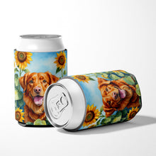 Load image into Gallery viewer, Nova Scotia Duck Toller in Sunflowers Can or Bottle Hugger
