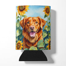 Load image into Gallery viewer, Nova Scotia Duck Toller in Sunflowers Can or Bottle Hugger
