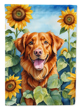 Load image into Gallery viewer, Nova Scotia Duck Toller in Sunflowers House Flag
