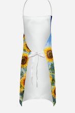 Load image into Gallery viewer, Old English Sheepdog in Sunflowers Apron – Artist-Designed Kitchen, BBQ &amp; Craft Apron