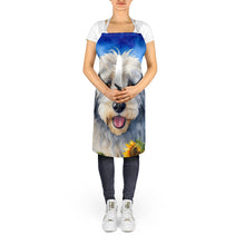 Load image into Gallery viewer, Old English Sheepdog in Sunflowers Apron – Artist-Designed Kitchen, BBQ &amp; Craft Apron