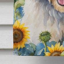 Load image into Gallery viewer, Old English Sheepdog in Sunflowers House Flag
