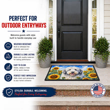 Load image into Gallery viewer, Old English Sheepdog in Sunflowers Doormat Front Door Mat Indoor Outdoor Rugs for Entryway, Non Slip Washable Low Pile, 24H X 36W