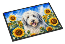 Load image into Gallery viewer, Old English Sheepdog in Sunflowers Doormat Front Door Mat Indoor Outdoor Rugs for Entryway, Non Slip Washable Low Pile, 24H X 36W