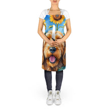 Load image into Gallery viewer, Otterhound in Sunflowers Apron – Artist-Designed Kitchen, BBQ &amp; Craft Apron