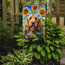Load image into Gallery viewer, Otterhound in Sunflowers Garden Flag – Bright Dog-Themed Yard Decor