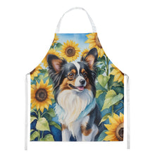 Load image into Gallery viewer, Papillon in Sunflowers Apron – Artist-Designed Kitchen, BBQ &amp; Craft Apron