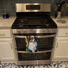 Load image into Gallery viewer, Papillon in Sunflowers Kitchen Towel