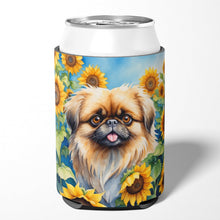 Load image into Gallery viewer, Pekingese in Sunflowers Can or Bottle Hugger
