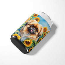 Load image into Gallery viewer, Pekingese in Sunflowers Can or Bottle Hugger
