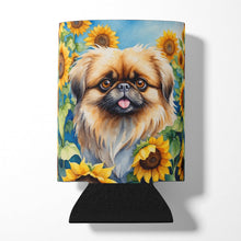 Load image into Gallery viewer, Pekingese in Sunflowers Can or Bottle Hugger