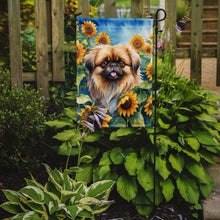 Load image into Gallery viewer, Pekingese in Sunflowers Garden Flag – Bright Dog-Themed Yard Decor