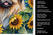 Load image into Gallery viewer, Pekingese in Sunflowers Kitchen Towel