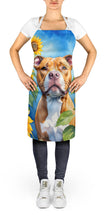 Load image into Gallery viewer, Pit Bull Terrier in Sunflowers Apron – Artist-Designed Kitchen, BBQ &amp; Craft Apron