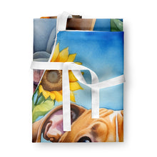 Load image into Gallery viewer, Pit Bull Terrier in Sunflowers Apron – Artist-Designed Kitchen, BBQ &amp; Craft Apron