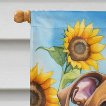 Load image into Gallery viewer, Pit Bull Terrier in Sunflowers House Flag