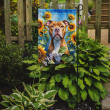 Load image into Gallery viewer, Pit Bull Terrier in Sunflowers Garden Flag – Bright Dog-Themed Yard Decor