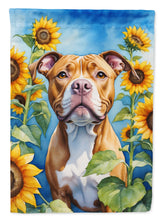 Load image into Gallery viewer, Pit Bull Terrier in Sunflowers Garden Flag – Bright Dog-Themed Yard Decor