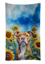 Load image into Gallery viewer, Pit Bull Terrier in Sunflowers Kitchen Towel