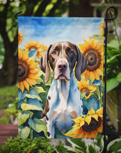 Load image into Gallery viewer, Pointer in Sunflowers Garden Flag – Bright Dog-Themed Yard Decor