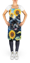 Load image into Gallery viewer, Pomeranian in Sunflowers Apron – Artist-Designed Kitchen, BBQ &amp; Craft Apron